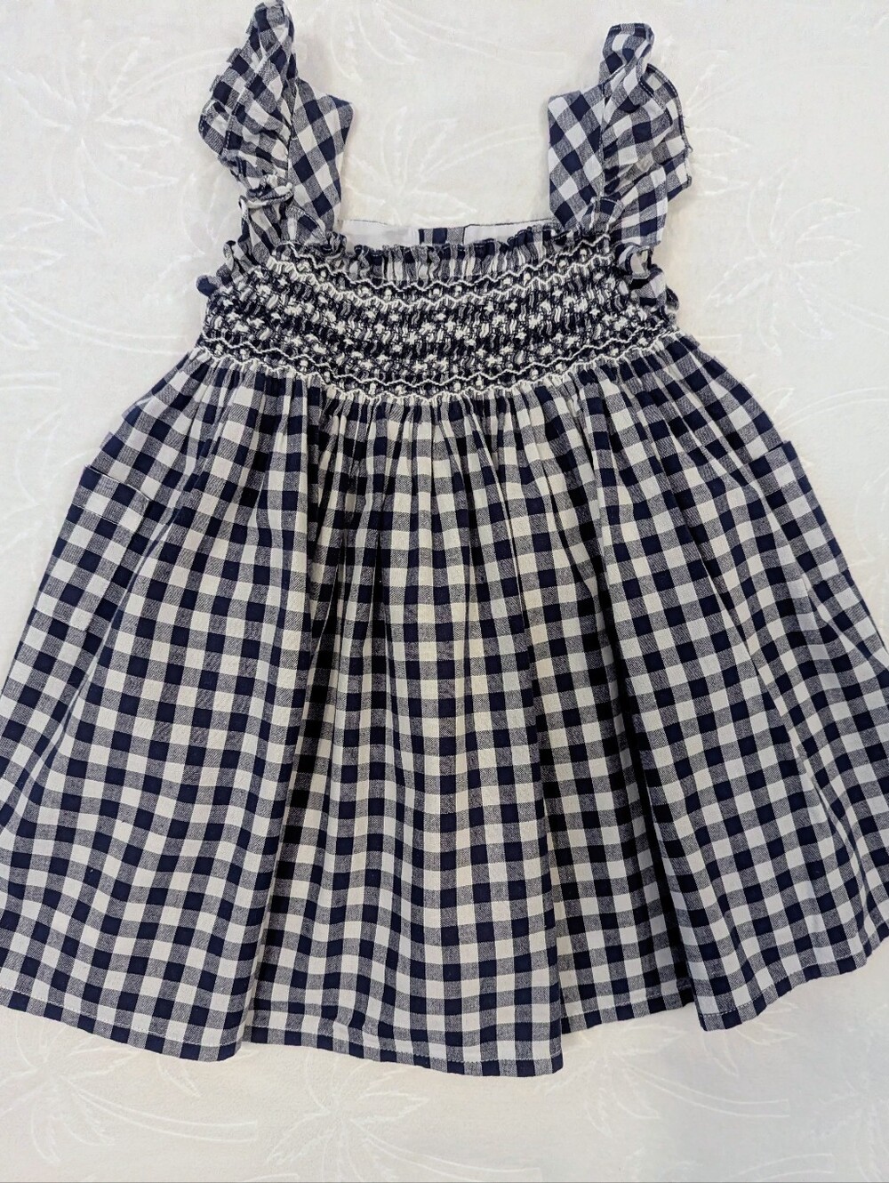 Kidiwi Hand Smocked Gingham Dress 2Y